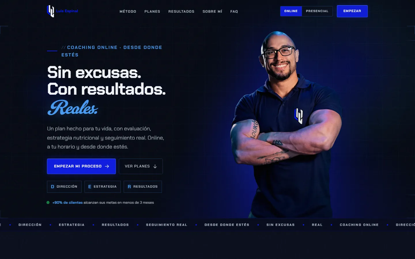 Web de Coach Luis Espinal, coaching online